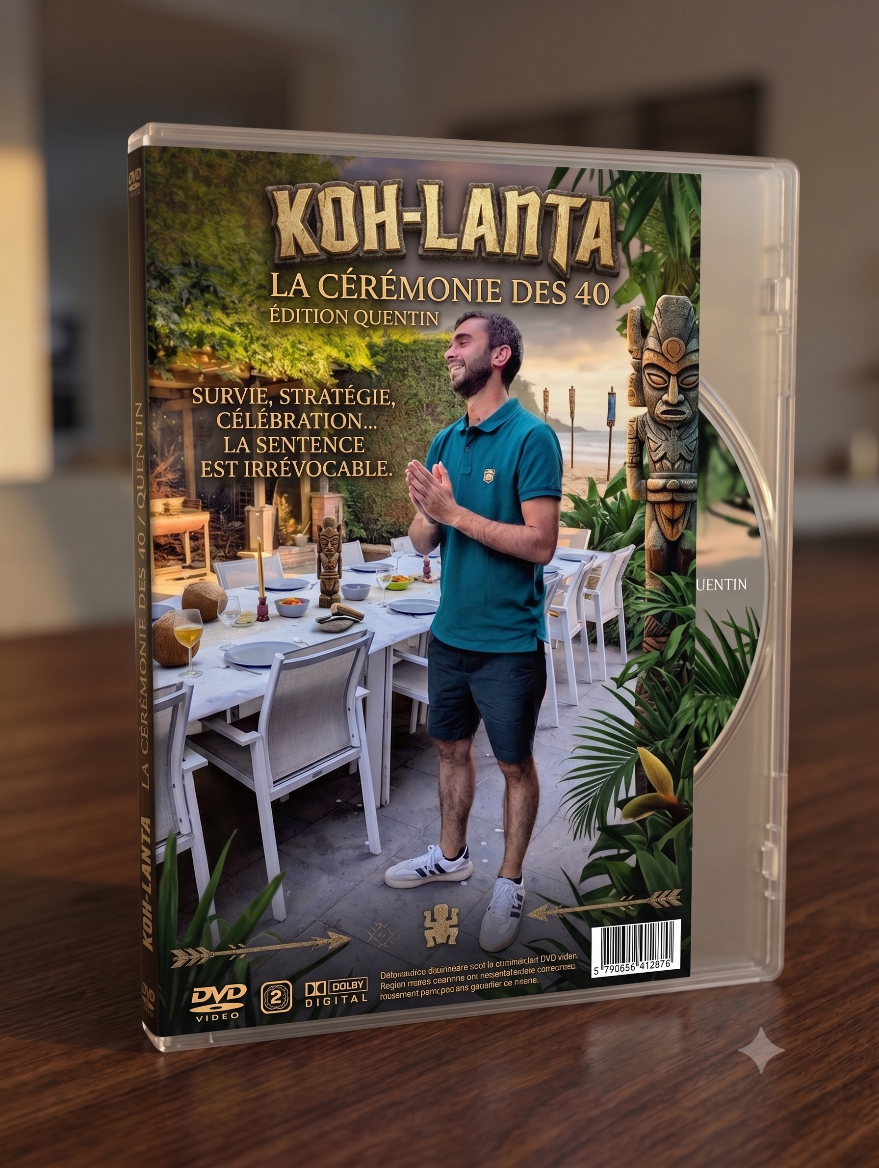 Pochette DVD Koh-Lanta La Cérémonie des 40 Édition Quentin